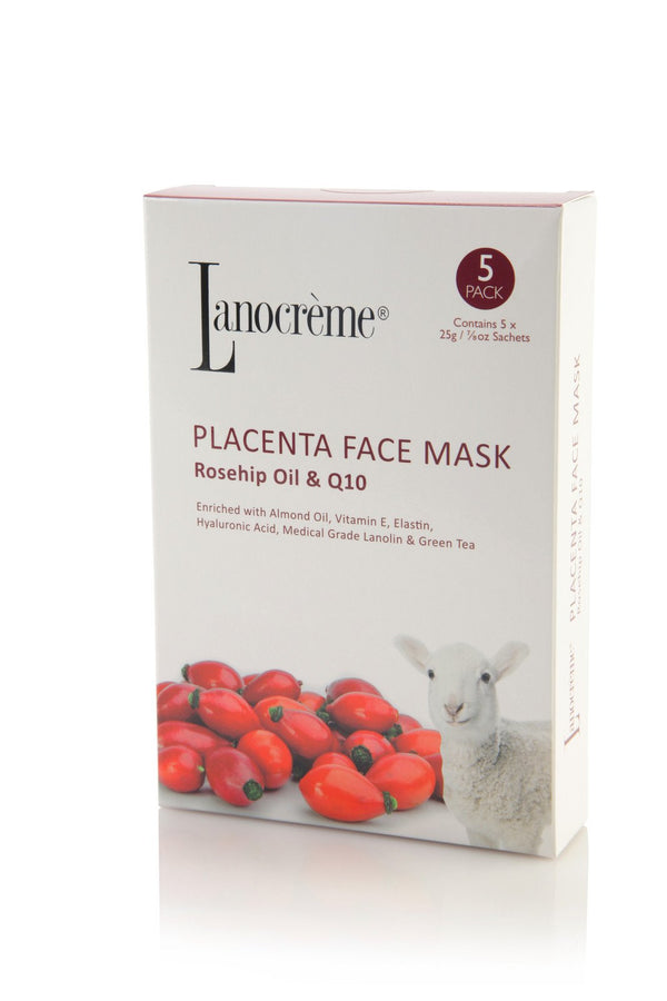 Lanocreme Q10 Placenta Face Mask - 5 pack