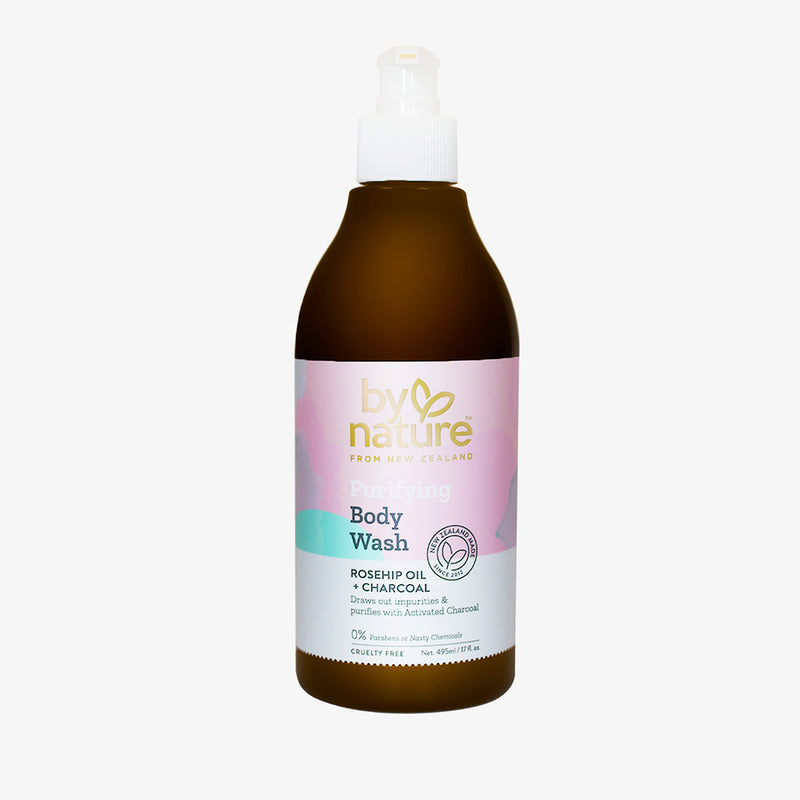 Purifying Body Wash with Rosehip Oil and Charcoal