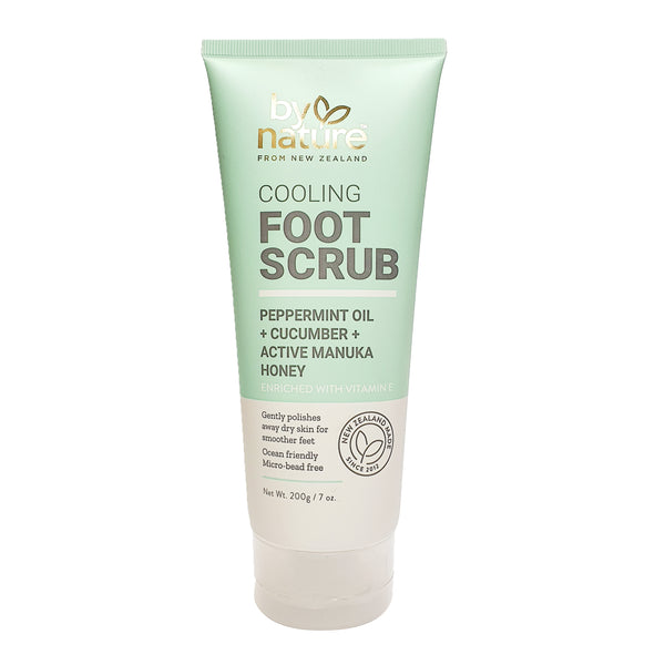 Cooling Foot Scrub with Peppermint Oil, Cucumber + Active Manuka Honey