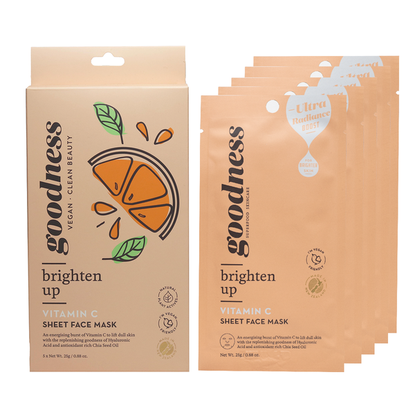 Goodness Brighten Up Vitamin C Sheet Face Mask - 25g x 5